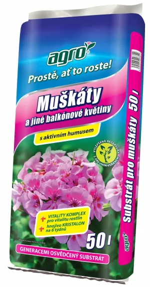 Substrát na muškáty a iné balkónové kvety